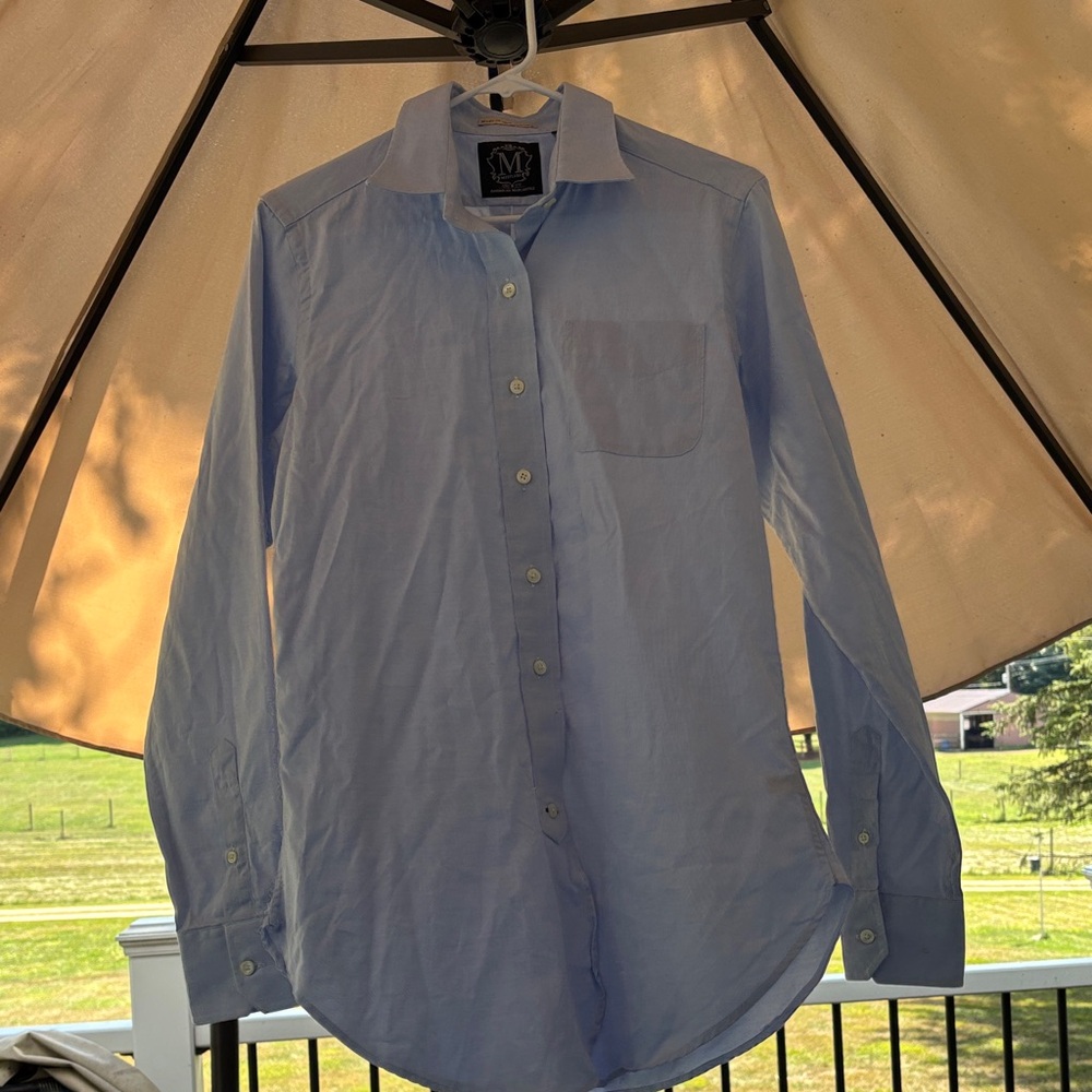 Women's Light Blue Button-Up Blouse